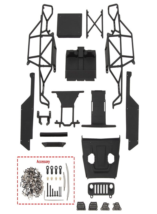 MEUS RACING TRX4M Body Ripper Chassis Kit for TRX4M Defender/Bronco/K10/F150 High Trail 1/18 RC Crawler Car (MEX2-Black) - Image 2